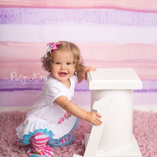Watercolor Pink Stripes Backdrop