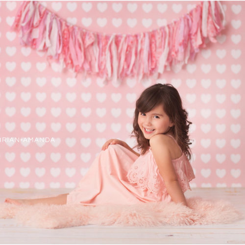 Happy Lil hearts Valentines Day Backdrop
