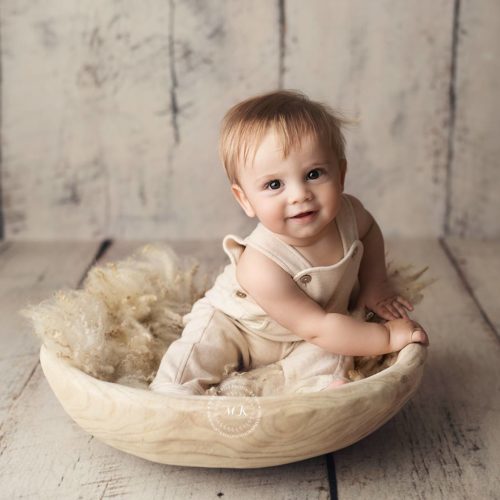 Large Natural Wood Bowl Photography Prop